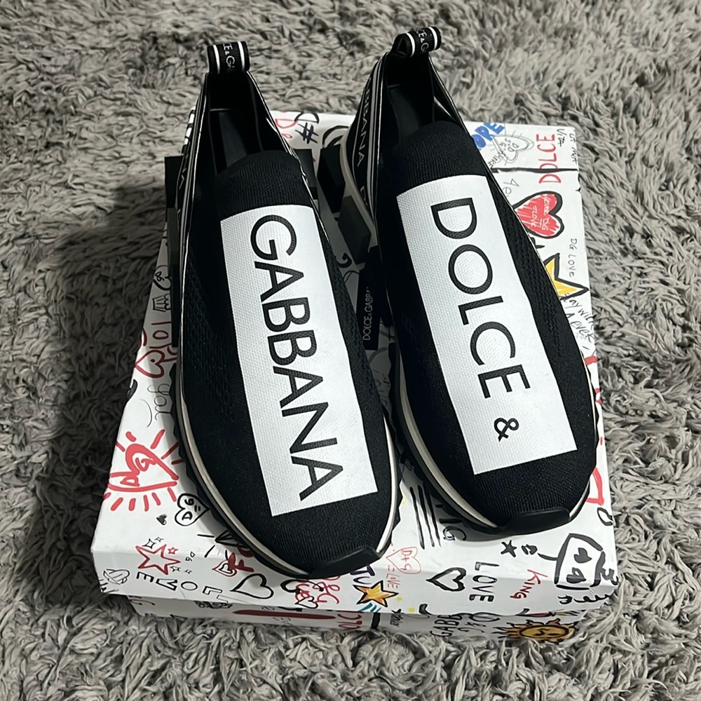 Dolce & Gabbana Sorrento logo slip-on sneakers, Size 45 / 12 US